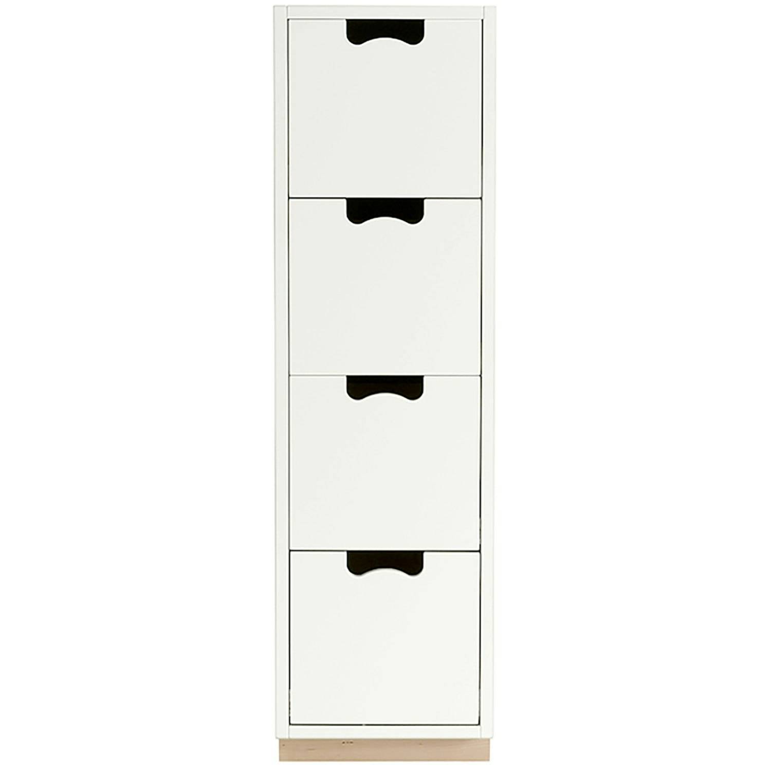 Asplund Snow Drawer J4 White (Standard: Oak Base) - Kommoder Eg Hvid - SDJ415P1