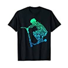 Scooter Roller Stunt Geschenk für Kinder & Jungen T-Shirt