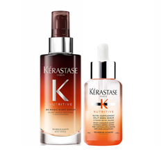 Kerastase Nutritive 8H Magic Night Serum 90ml and Nutri-Supplement Split Ends Serum 50ml Duo