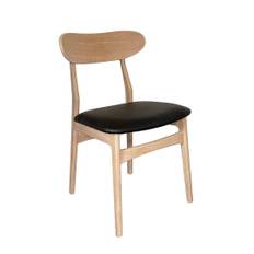 Stol Aster - vitoljad ek, tyg Diosa beige