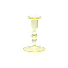 ANNA + NINA LYSESTAGE, LEMONADE YELLOW GLASS CANDLE HOLDER