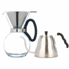 La Cafetière Pour Over 8 koppar och Vattenkokare 0,6 L Svart