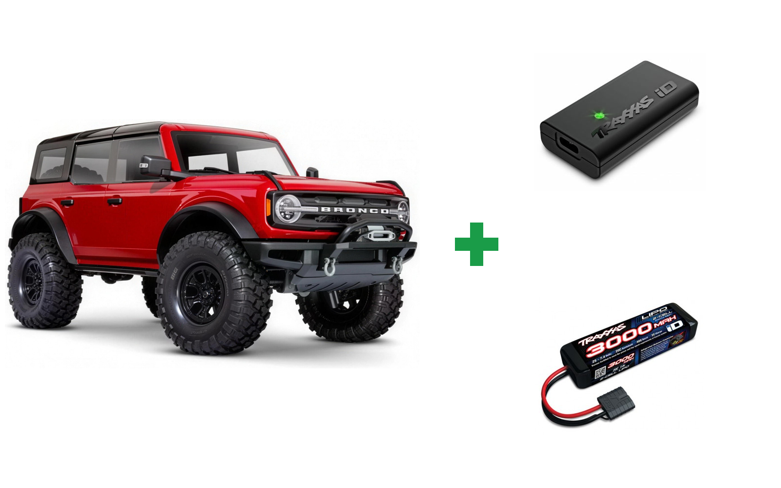 Traxxas 92076-4 TRX-4 Ford Bronco 2021 Crawler RTR - Red / Kompletpakke – alt inkluderet og klar til brug