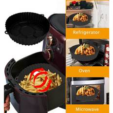 Air Fryer silikone gryde, silikone form ovn, bageplade silikone - black