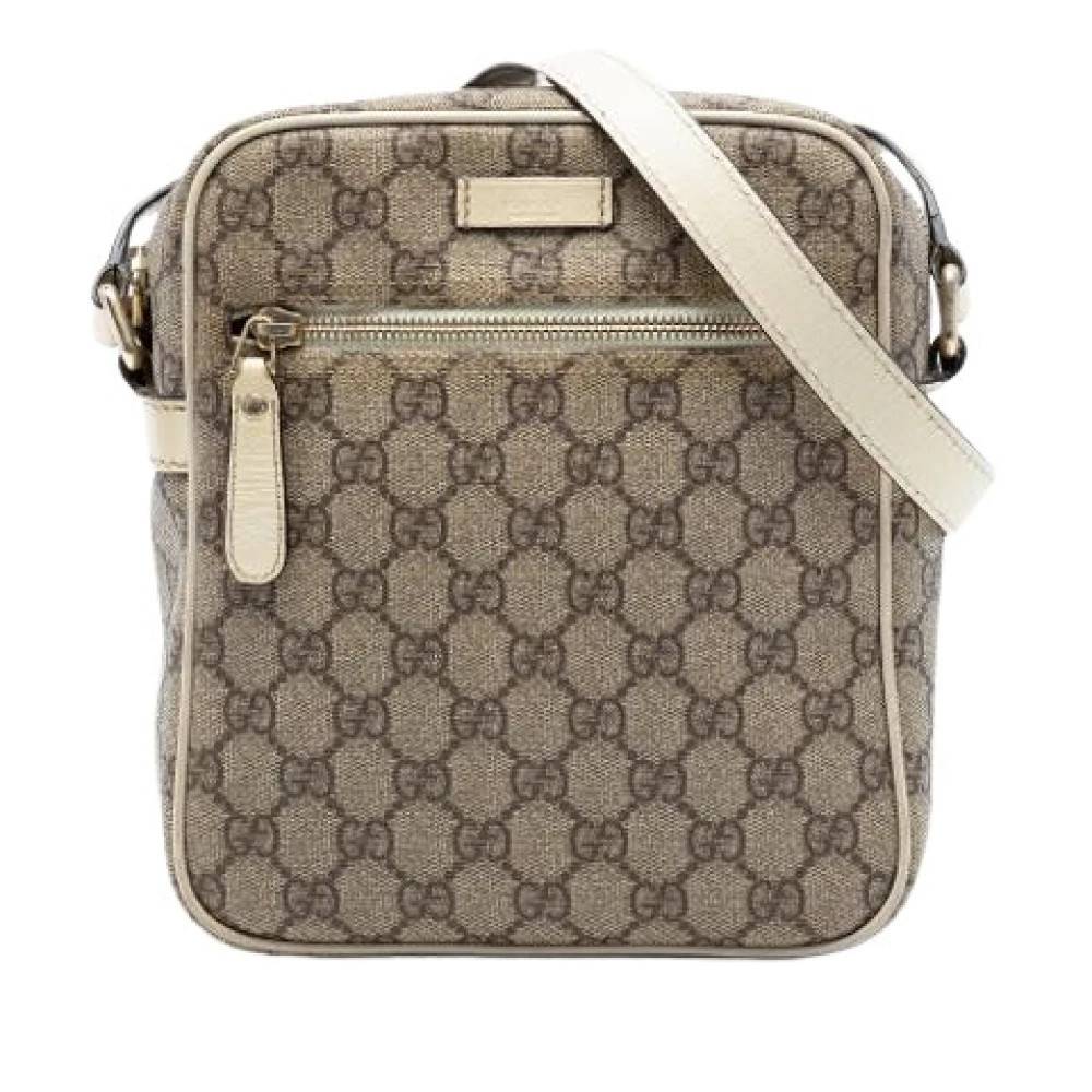 Gucci Vintage Pre-owned Canvas Crossbody Bag - Vintage - unisex - Beige - ONE SIZE - Læder