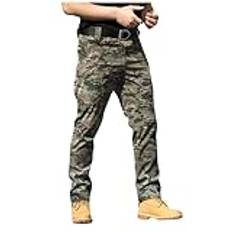 Arbetsbyxor Herr Arbete Lätta Sportbyxor Baggy Elegant Lösa Byxor Kostym Bomull Sommar Cargobyxor Med Sidofickor Slim Fit Vandring Fickor, Kamouflage, XL