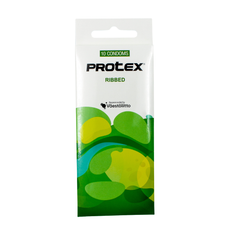 Protex Ribbed Kondomer - 10 stk.