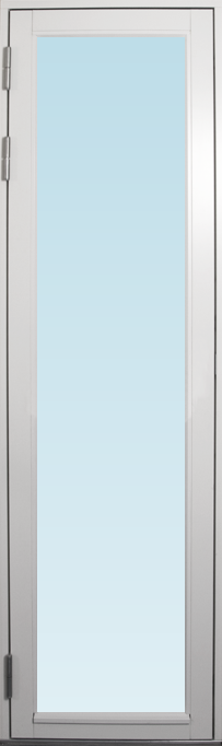 Svenska Fönster SF altandörr utåtgående 680x2280mm vänster helglasad, insida trä utsida trä, 3-glas, härdat in och utsida (7x23)