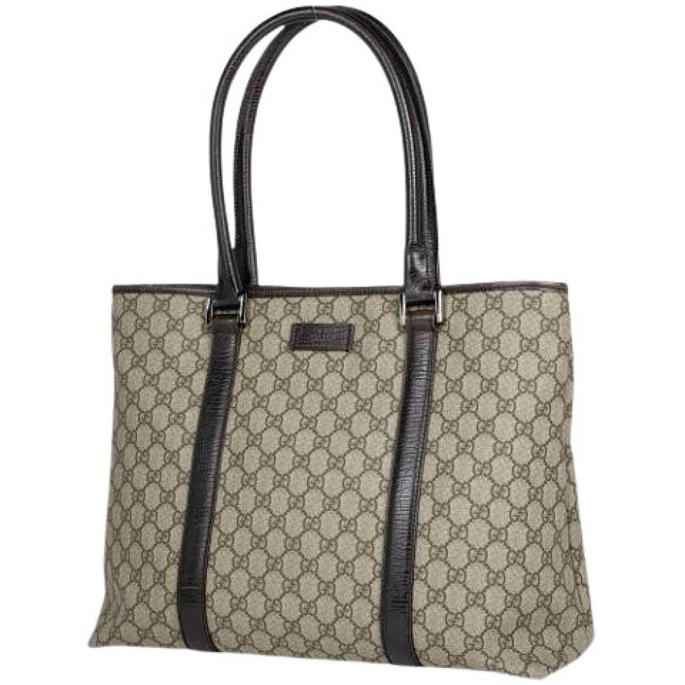 Gucci Vintage Pre-owned Canvas Tote Bag - Vintage - Dame - Brun - ONE SIZE - Uld