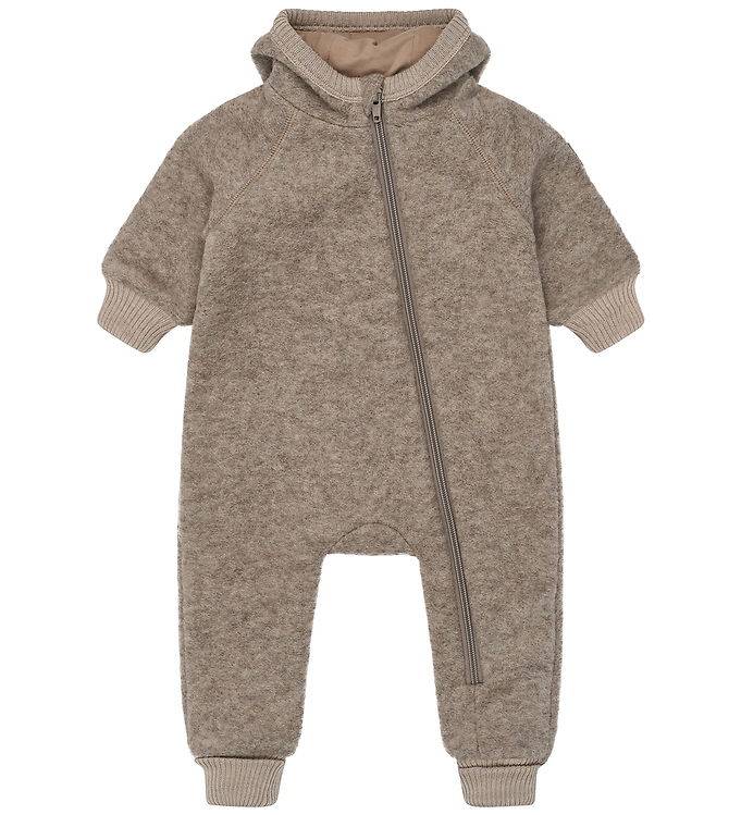 Mikk-Line Overall m. Huva - Ull - Melerad Denver - Mikk-Line - 1 år (80) - Overall