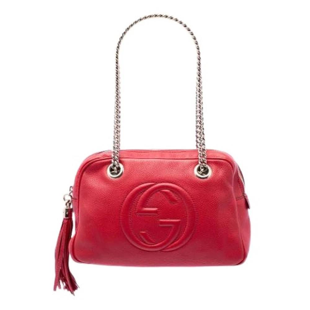 Gucci Vintage Pre-owned Soho Skuldertaske - Vintage - Dame - Rød - ONE SIZE - Uld
