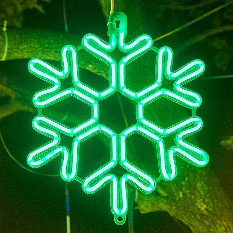 SterrenLicht - Magiska LED Snöflingor Belysning för Fester - Grön