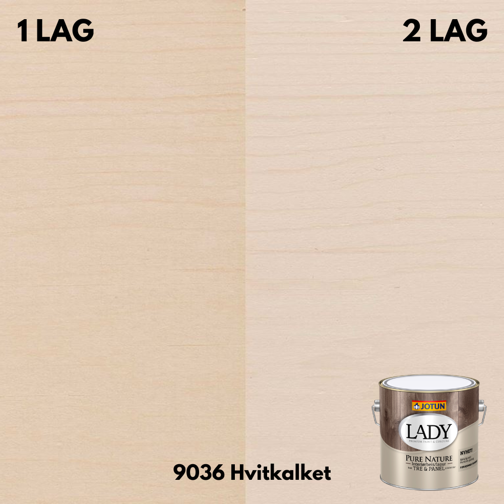 Jotun Lady Pure Nature 9036 Hvitkalket - 0,68 ltr..