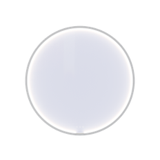 Dansani rundt rammespejl MOON 90 CM - mat hvid