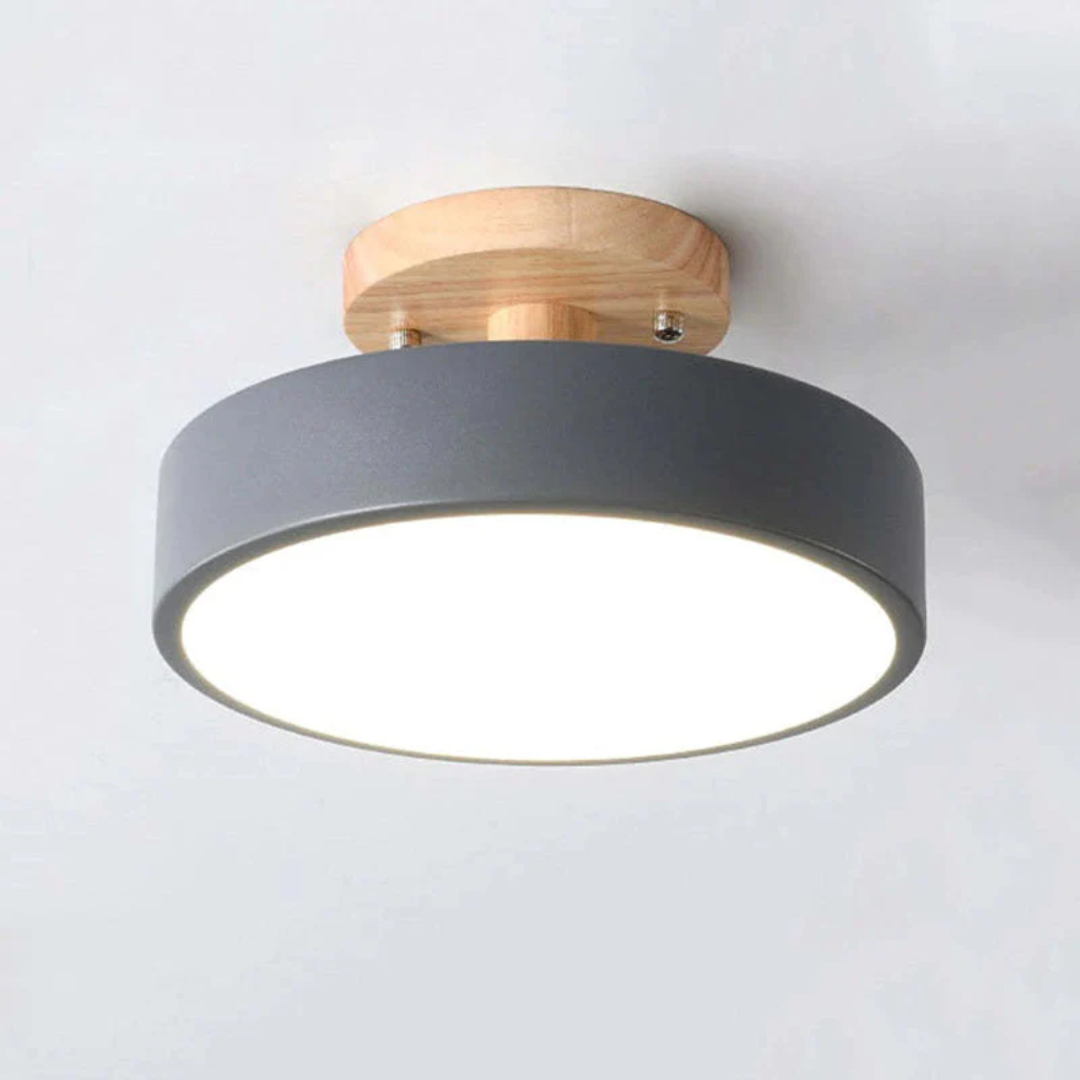 NovaGlow – Stilren Modern LED Taklampa - Grå