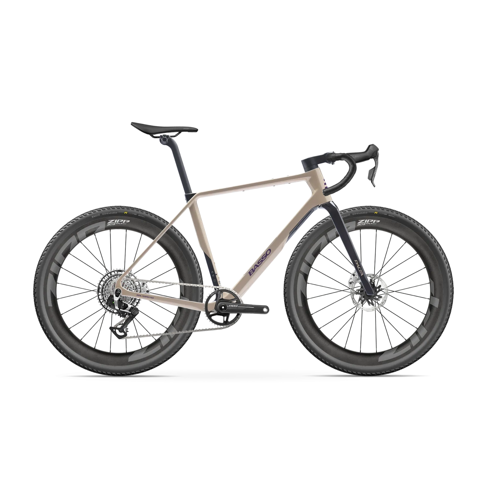 Palta III SRAM Red XPLR - Zipp 303 XPLR - Basso - Purple Dust / XS / 460mm