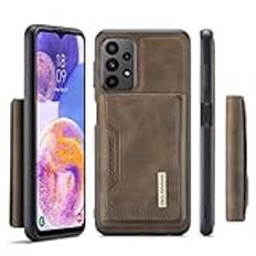 Phone Case Plånboksfodral till Samsung Galaxy A23 5G/4G, läder 2 i 1 löstagbart magnetfodral med korthållare Stötsäkert fodral Kompatibel med Samsung Galaxy A23 5G/4G Smartphone Baksida(Coffee)