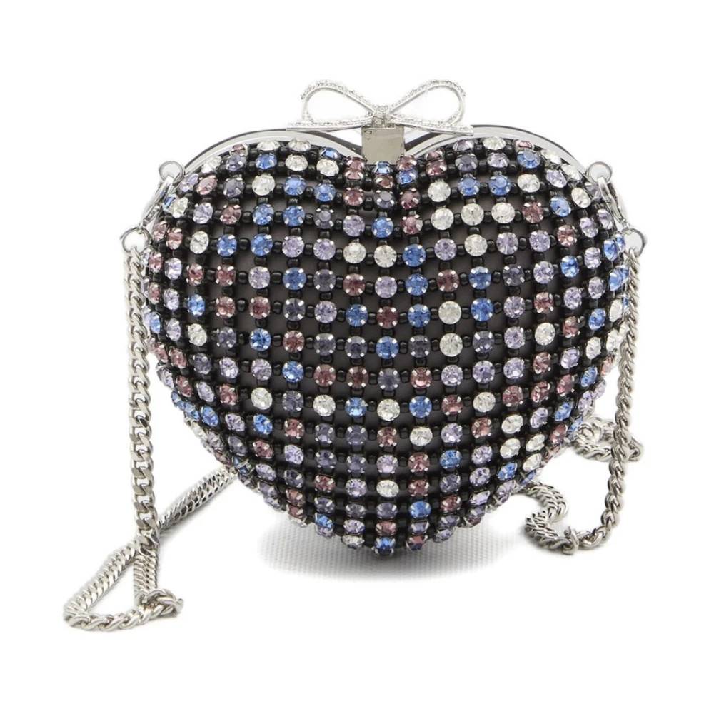Self Portrait Kristalbesat Clutch - Tasker - Dame - Flerfarvet - ONE SIZE - Uld