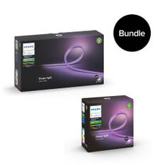 Philips Hue - Lightstrip Outdoor 5m & 2m - Vit & Färgatmosfär - Bundle