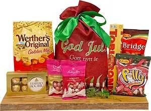 Julsäck Golden Christmas Tomtedans Röd God Jul