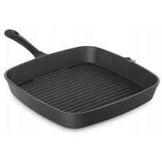Gjutjärns grillstekpanna 24x24cm, 5.5cm hög, grillpanna