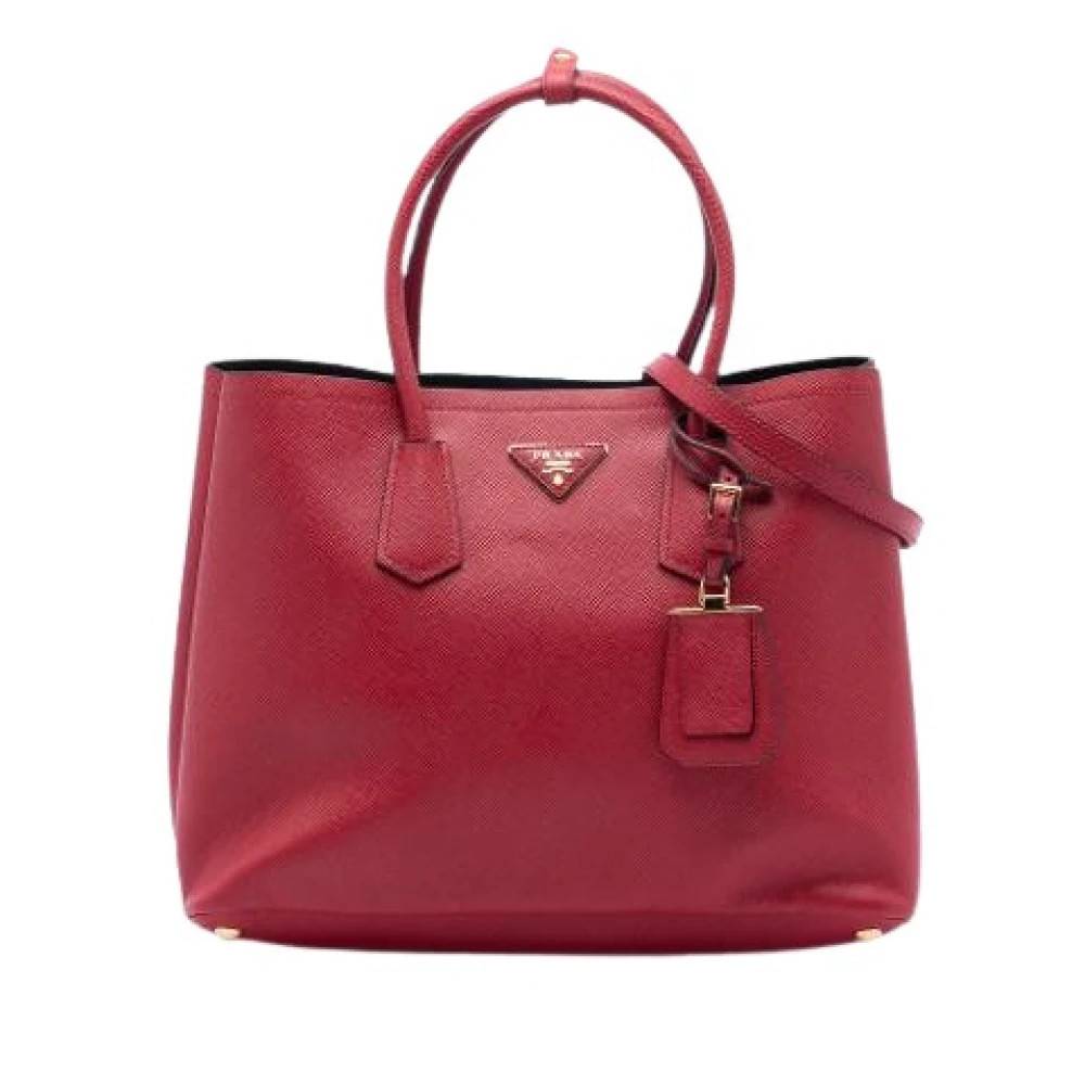 Prada Vintage Pre-owned Satchel - Vintage - Dame - Rød - ONE SIZE - Uld