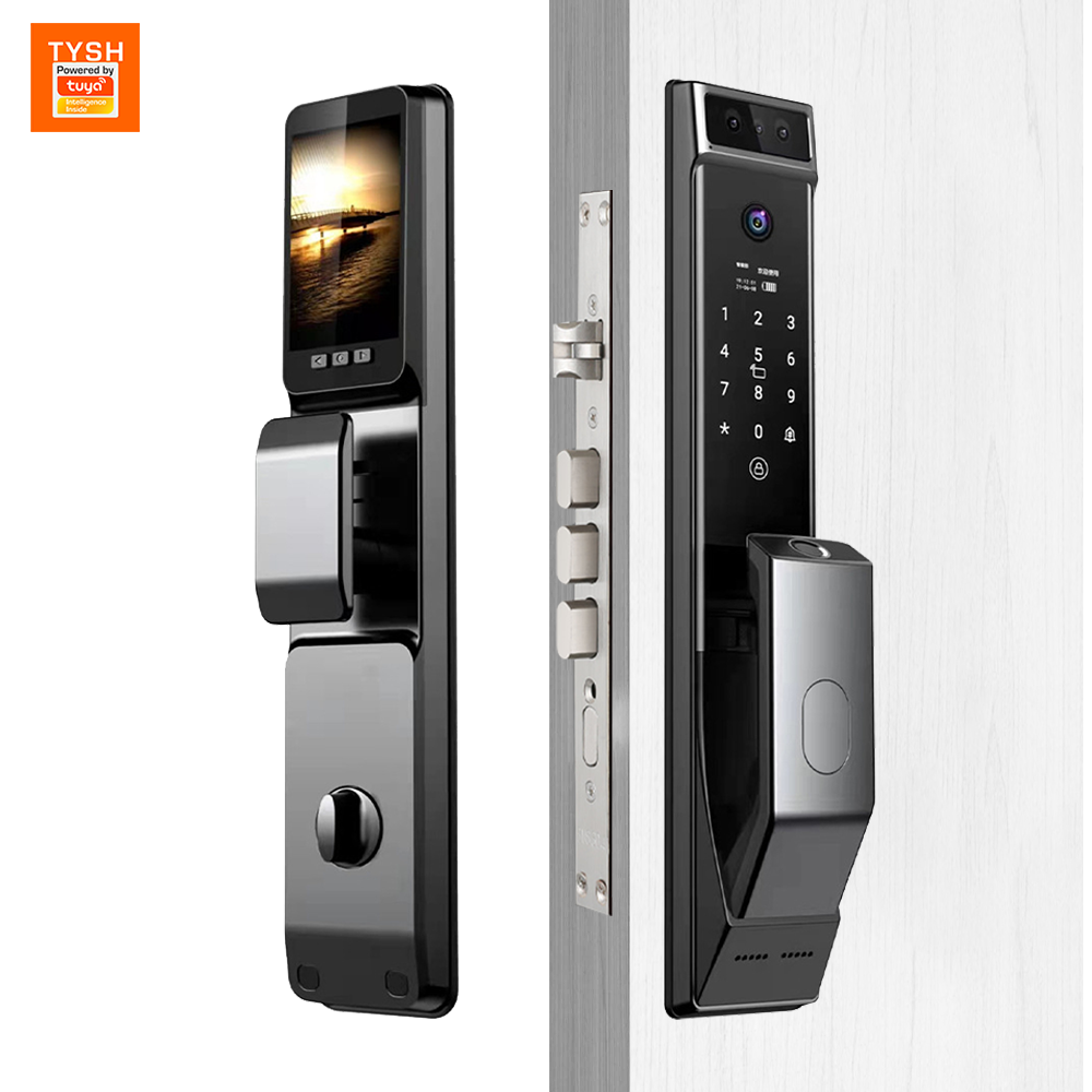 Tuya TYSH 3d Face Recognition Smart Lock With Camera Cerradura Wifi Biometric Fingerprint Security Fully Automatic Door Lock