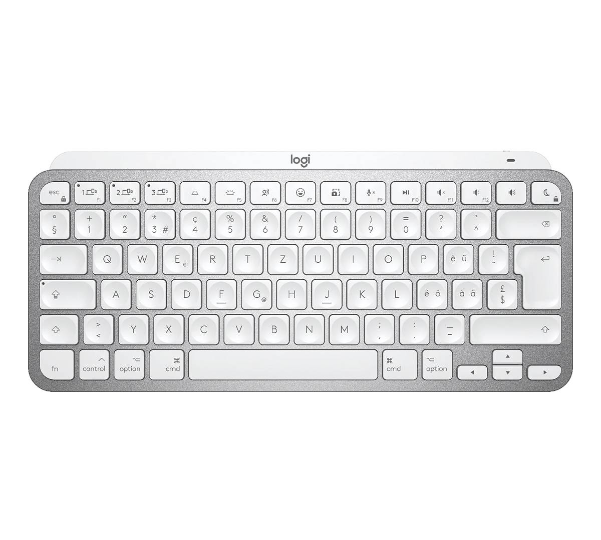 Logitech MX Keys Mini Kabellose Tastatur für MAC - Suisse / Schweizer (QWERTZ) - pale gray