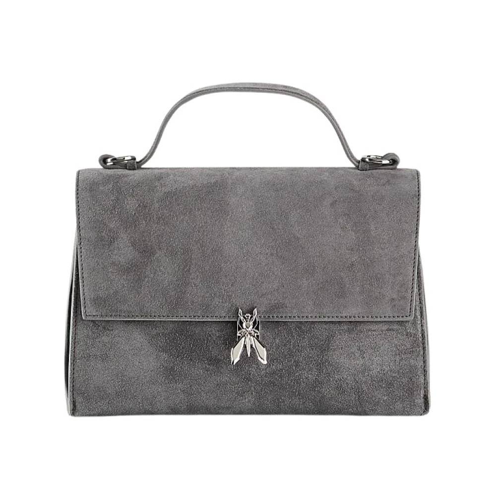 Patrizia Pepe Minimal Fly Skuldertaske - Tasker - Dame - Grå - ONE SIZE - Uld