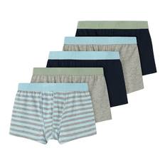 Name It Boxershorts - Noos - 5-pak - NkmBoxer - Aquamarine - Name It - 13-14 år (158-164) - Boxershorts
