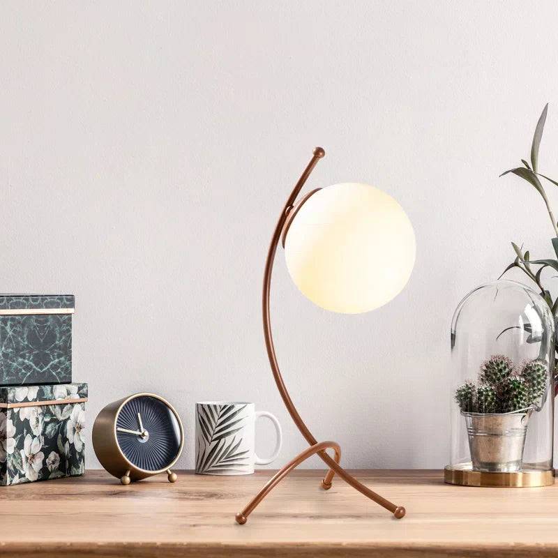 VeloraGlow - Elegant Modern Bordslampa - Koppar