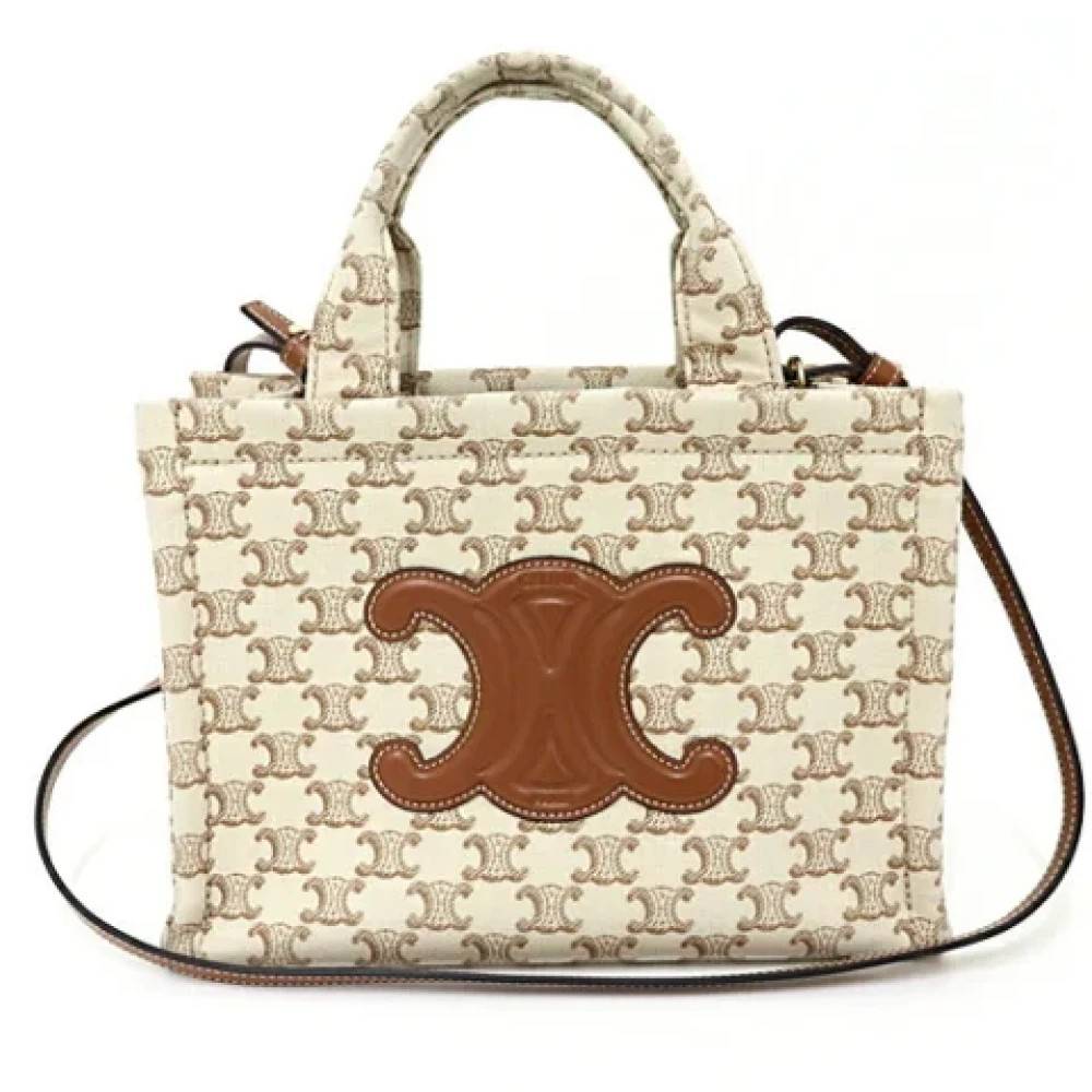 Celine Vintage Pre-owned Canvas celine-tasker - Vintage - Dame - Beige - ONE SIZE -
