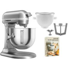 KitchenAid Artisan 5KSM70SHXE köksmaskin 6,6 liter + 5KSMICM Ice Cream Maker, contour silver