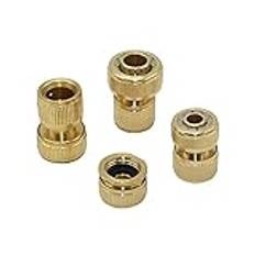 ZXMJYHK 1/2 "5/8" 3/4 "Trädgård Quick Connector Brass Koppar Gängad kontakt Bevattningsslang Vattenstopp Monteringsvattenrörkontakt 1PC(3I4 Waterstop)