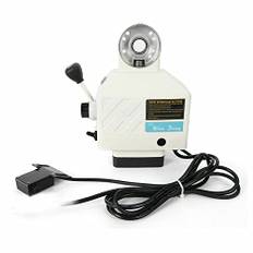 X-axel Power Fräsmatare för Bridgeport Fräsmaskin - Matningsmotor Bord för Fräsning och Överfräsning - Inläggsplatta i Aluminium - Router 220 V 210 RPM