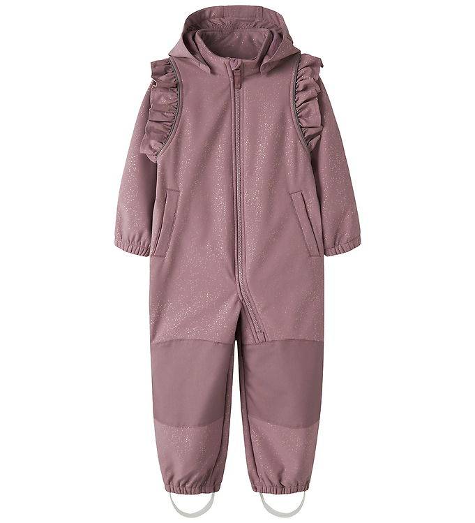 Name it Softshelldragt m. FLeece - NmfALfa08 - Wistful Mauve m. - Name It - 2 år (92) - Softshell