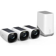 eufy Security S330 eufyCam 3, 4K kabellose überwachungskamera solar 2+1 mit Gesichtserkennung K.I, Farbige Nachtsicht, Erweiterbarer Speicher 16TB, (Generalüberholt)