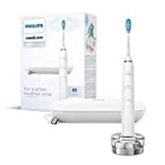 Philips Sonicare DiamondClean Series 9000 elektrisk tandborste – sonic borste, renare tänder och tandkött, 1 x C3 premium plakontroll borsthuvud (modell HX9911/63), vit