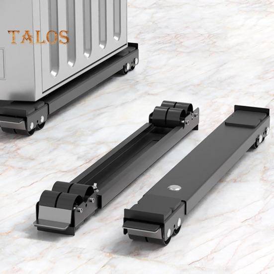 2st Heavy Duty Appliance Rollers Utdragbar tvättmaskin Justerbar längd Bas med hjul Möbel svart
