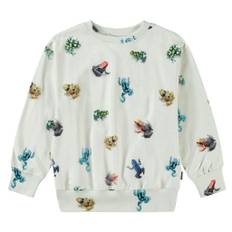 Molo Mattis Sweatshirt Vibrant Frogs 128 cm  Beige  128 cm  mand