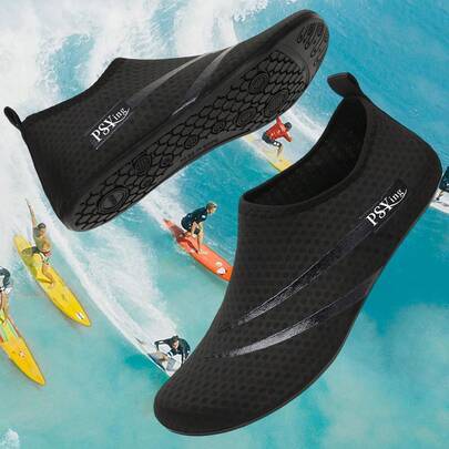Dykskor för kvinnor, Strandskor, Utomhusskor, Vattensportskor, Surfskor, Dykskor, Yogaskor, Dansskor, Bekväma och mjuka - Svart (EUR36-37,EUR38-39,EUR40-41,EUR42-43,EUR44-45,EUR46-47)