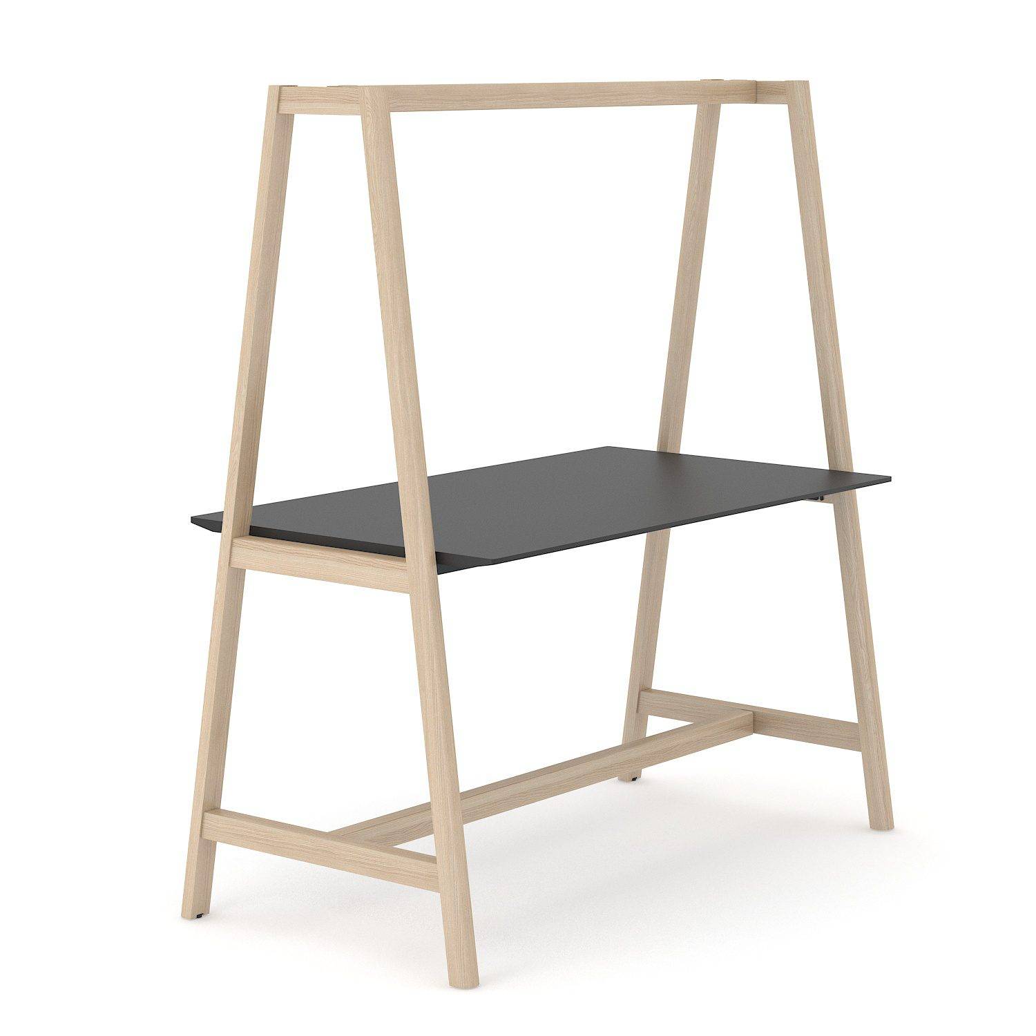 Nova Wood Bord, massivt asketræ - 180 x 90 cm Hvid HPL/Hvid Sort Lysegrå Bejdset Ask.