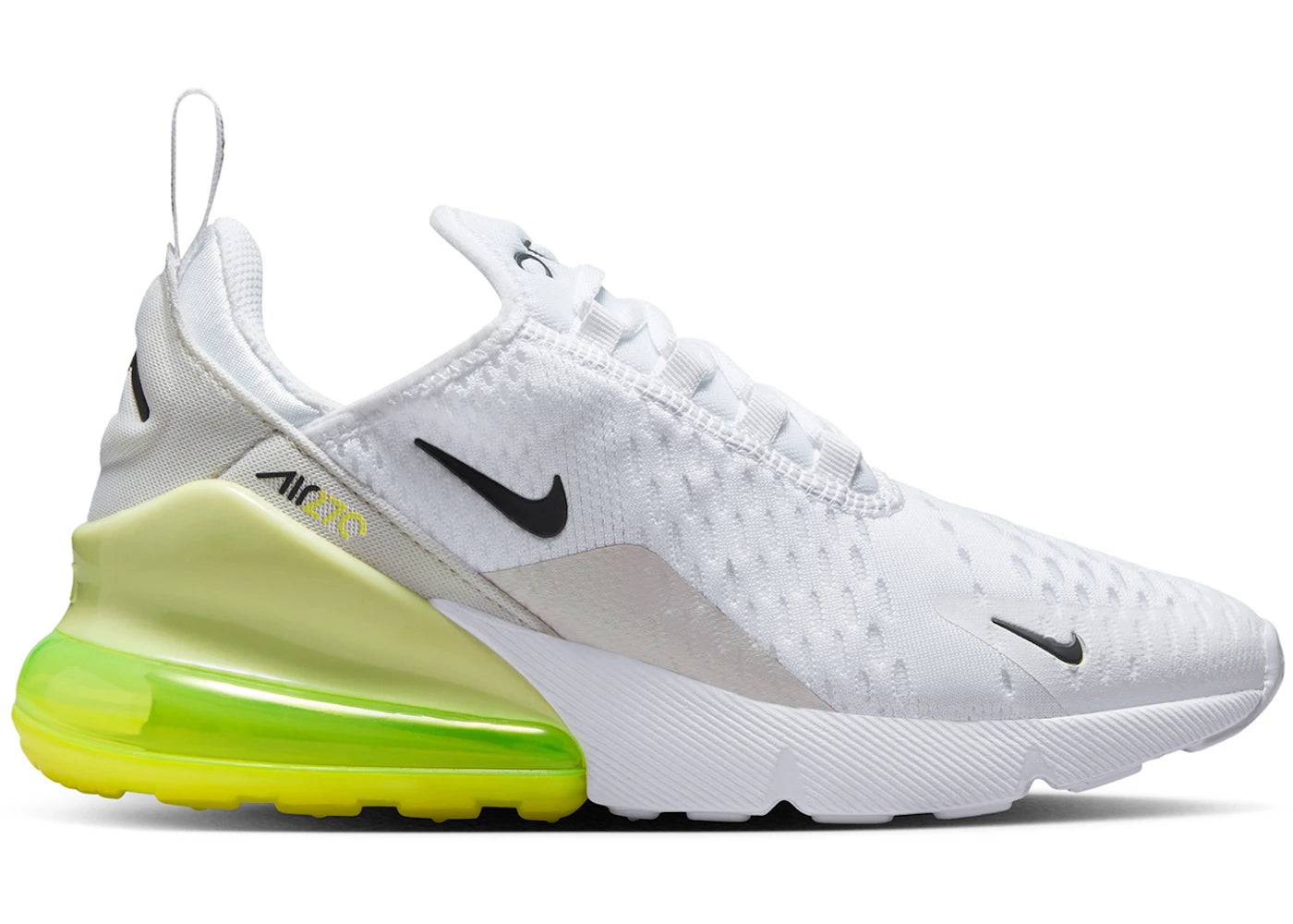 Nike Air Max 270 White Limelight Vast Grey Anthracite (GS) - UK 3
