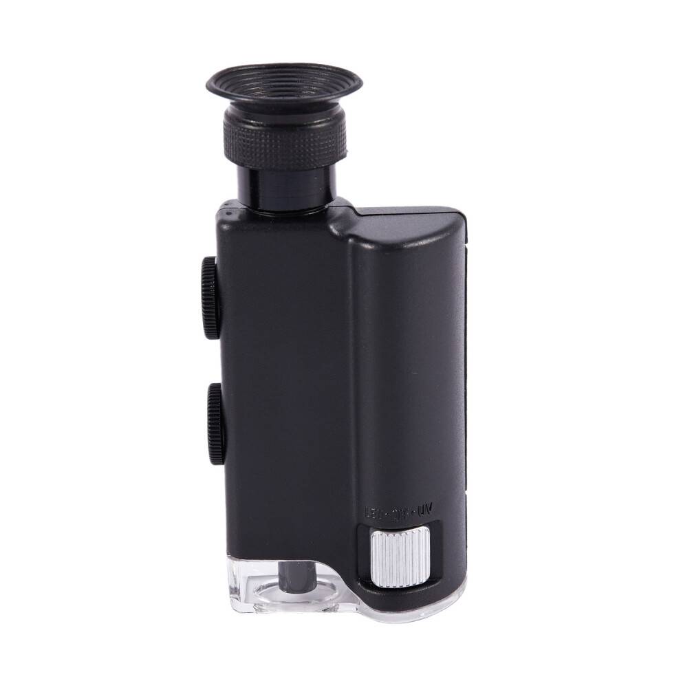 Bærbar 200X-240X Zoom Mikroskop Lomme Håndholdt LED Lampe Lys Lup Forstørrelsesglas