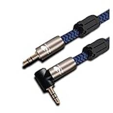 Audiophile M~ni Jack 3,5 mm AUX-kabel kompatibel med mobil PC MP3-hörlurar Laptop Bil Vinklad 3,5 till rak 3,5 ljudkabel 1M 2M 3M 5M(Blu,10meter)