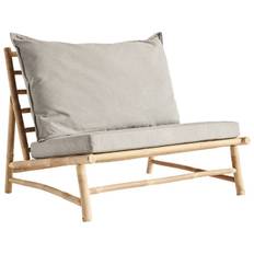 BAMBOO LOUNGE CHAIR | GREY MATTRESS | 100 CM