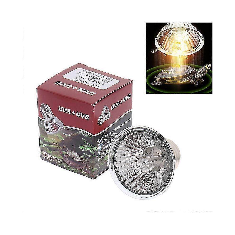 (25w 220V) 25/50/75w Uva+uvb 3.0 Reptile Lamp Bulb Turtle Basking Uv Light Bulbs Heating Lamp Temperature Controller