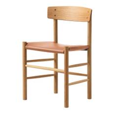 Fredericia Furniture J39 Folkestolen Sædepolstret Eg Leather Cognac / Oak Oil