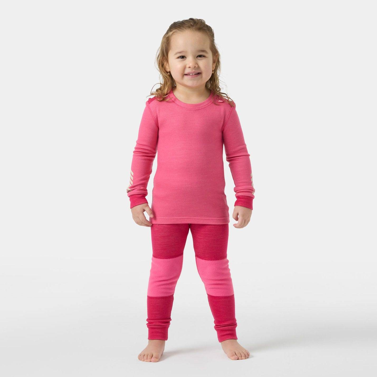 Helly Hansen Barn Lifa® Merinoull Baslagerset Rosa 98 - Hot Pink Rosa