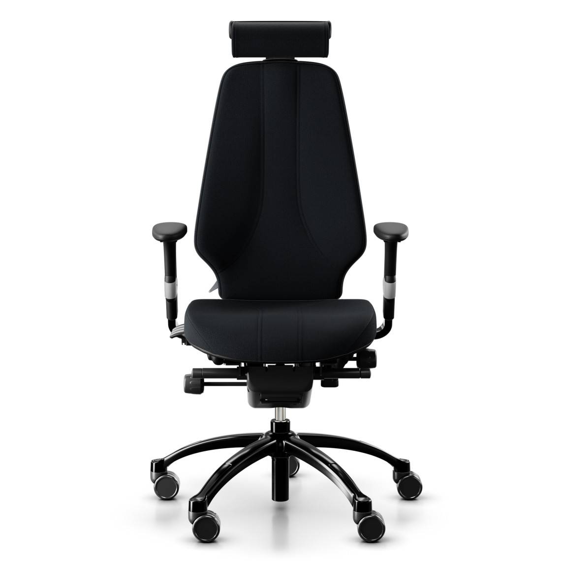 Kontorstol RH Logic 400, Stof Black (Select SC60999), Nakkestøtte Ja, Armlæn Ja, Fodkryds Sort, Valg af hjul Hjul til hårde gulve.